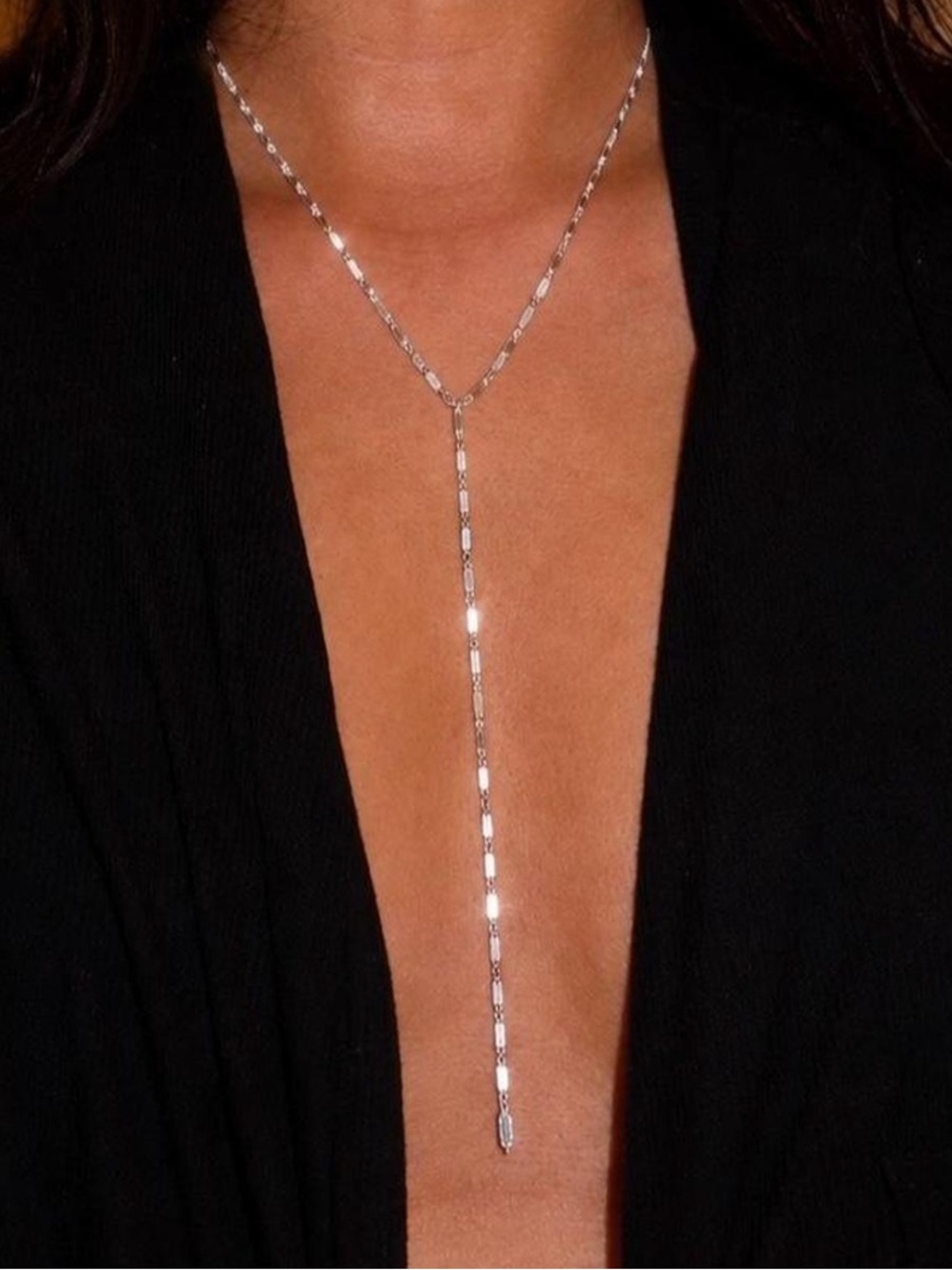 Silver Lariat Y-Necklace